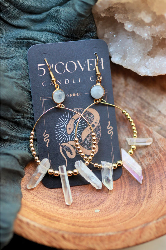 Moonstone Hoops