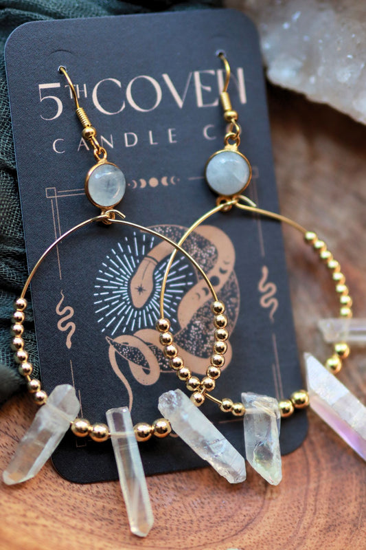 Moonstone Hoops